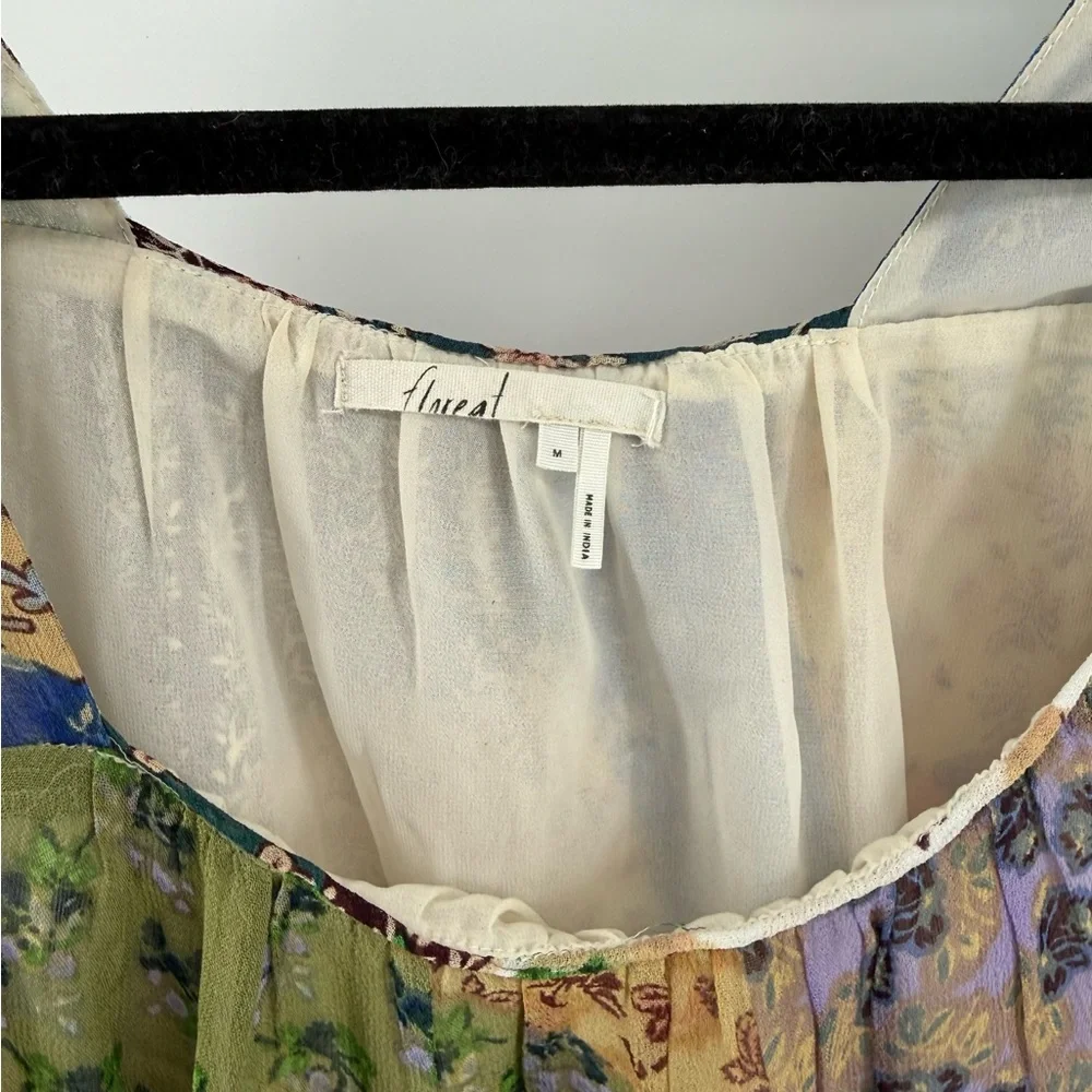 Anthropologie Floreat Multicolor Patchwork Blouse - Picture 3 of 9